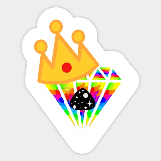 King Diamond: Color fusion Sticker by rabbidmindz